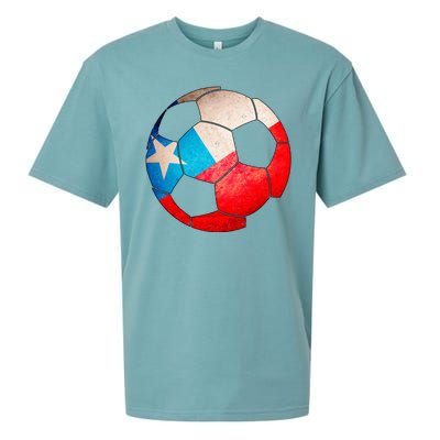 Chile Soccer Ball Flag Sueded Cloud Jersey T-Shirt