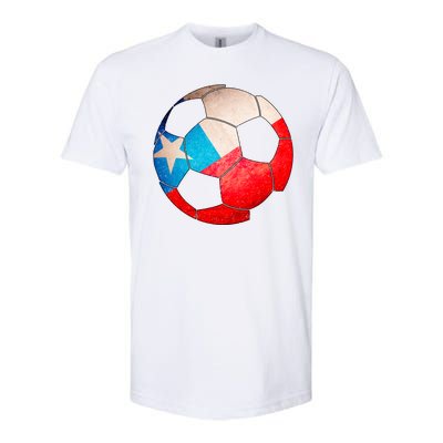 Chile Soccer Ball Flag Softstyle CVC T-Shirt