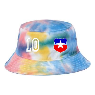 Chile Soccer La Roja Jersey Number 10 Tie Dye Newport Bucket Hat