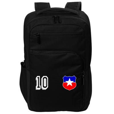 Chile Soccer La Roja Jersey Number 10 Impact Tech Backpack