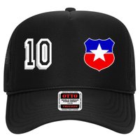 Chile Soccer La Roja Jersey Number 10 Trucker Hat