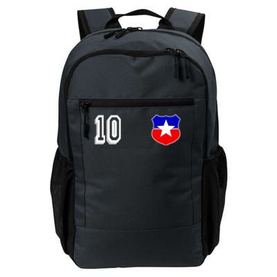 Chile Soccer La Roja Jersey Number 10 Daily Commute Backpack