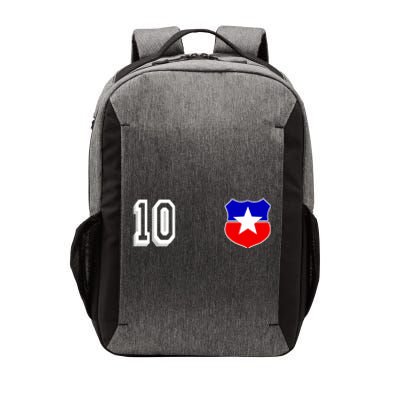 Chile Soccer La Roja Jersey Number 10 Vector Backpack