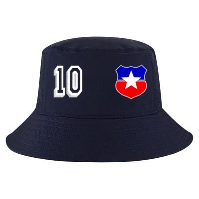 Chile Soccer La Roja Jersey Number 10 Cool Comfort Performance Bucket Hat