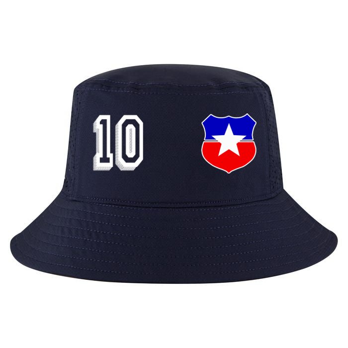 Chile Soccer La Roja Jersey Number 10 Cool Comfort Performance Bucket Hat