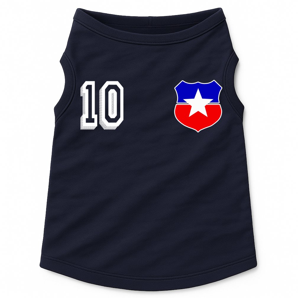 Chile Soccer La Roja Jersey Number 10 Doggie Tank