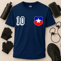 Chile Soccer La Roja Jersey Number 10 Cooling Performance Crew T-Shirt