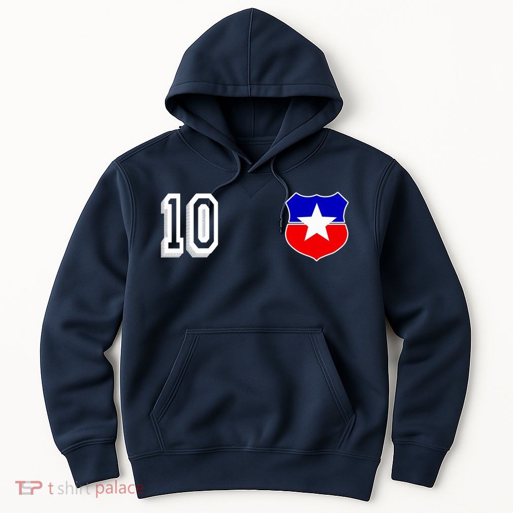 Chile Soccer La Roja Jersey Number 10 Hoodie