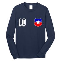 Chile Soccer La Roja Jersey Number 10 Long Sleeve Shirt