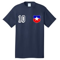 Chile Soccer La Roja Jersey Number 10 Tall T-Shirt