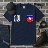 Chile Soccer La Roja Jersey Number 10 Tall T-Shirt
