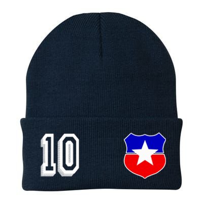 Chile Soccer La Roja Jersey Number 10 Knit Cap Winter Beanie