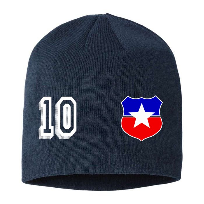 Chile Soccer La Roja Jersey Number 10 Sustainable Beanie