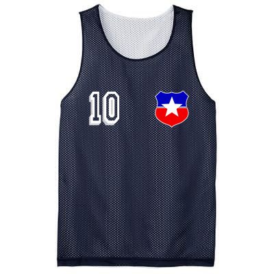 Chile Soccer La Roja Jersey Number 10 Mesh Reversible Basketball Jersey Tank