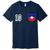 Chile Soccer La Roja Jersey Number 10 Premium T-Shirt