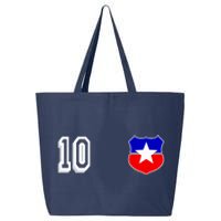 Chile Soccer La Roja Jersey Number 10 25L Jumbo Tote