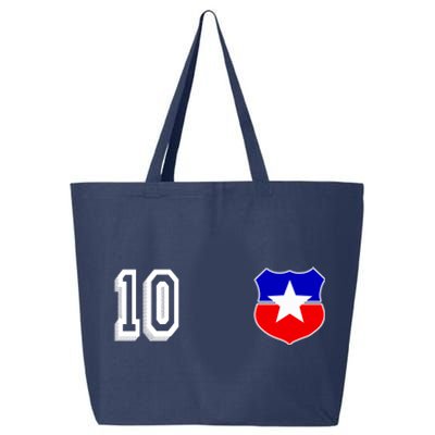 Chile Soccer La Roja Jersey Number 10 25L Jumbo Tote