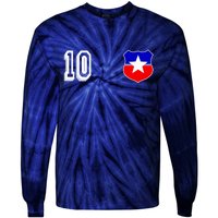 Chile Soccer La Roja Jersey Number 10 Tie-Dye Long Sleeve Shirt