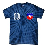 Chile Soccer La Roja Jersey Number 10 Tie-Dye T-Shirt