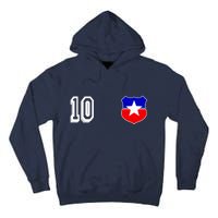 Chile Soccer La Roja Jersey Number 10 Tall Hoodie