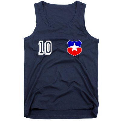 Chile Soccer La Roja Jersey Number 10 Tank Top