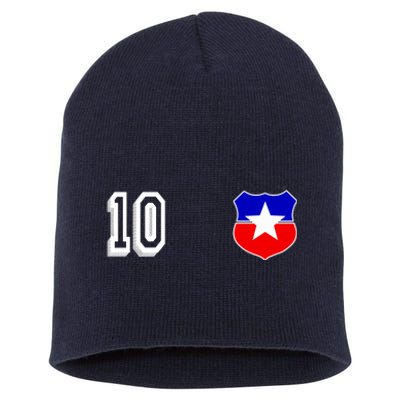 Chile Soccer La Roja Jersey Number 10 Short Acrylic Beanie