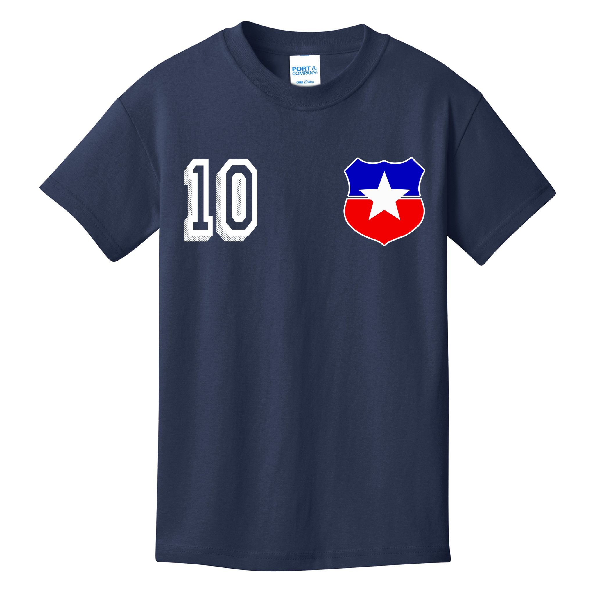 Chile Soccer La Roja Jersey Number 10 Kids T-Shirt