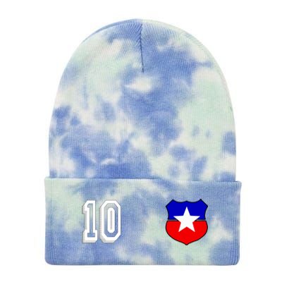 Chile Soccer La Roja Jersey Number 10 Tie Dye 12in Knit Beanie