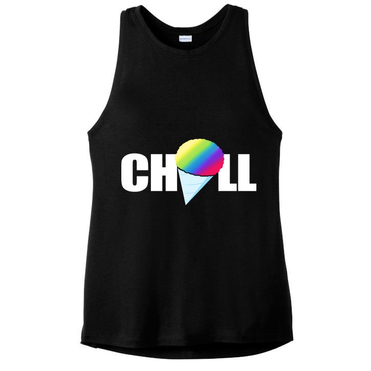 Chill Snowcone Retro Ladies PosiCharge Tri-Blend Wicking Tank
