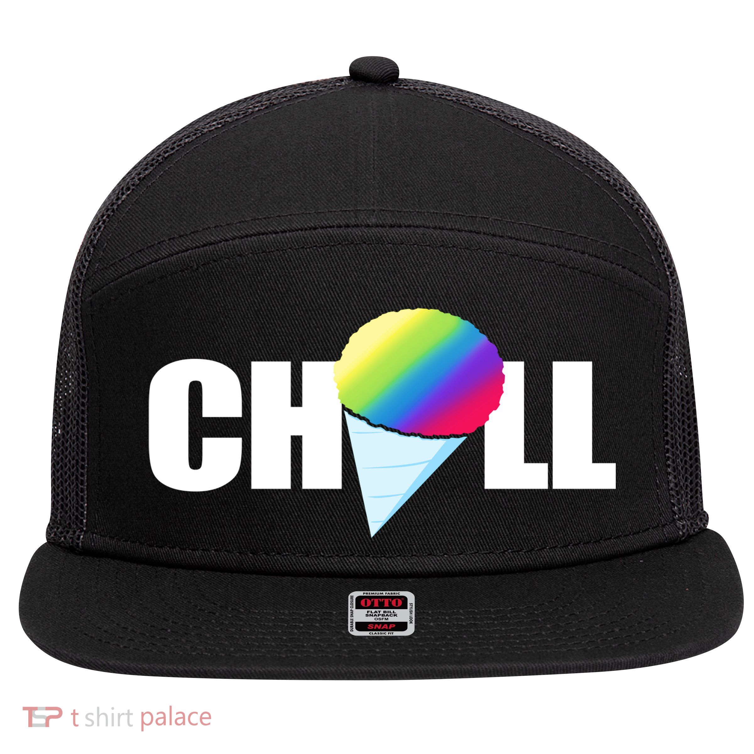 Chill Snowcone Retro 7 Panel Mesh Trucker Snapback Hat