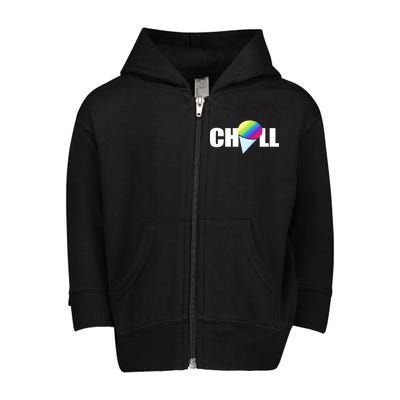 Chill Snowcone Retro Toddler Zip Fleece Hoodie