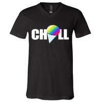 Chill Snowcone Retro V-Neck T-Shirt
