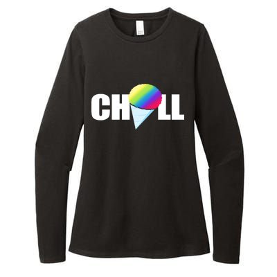 Chill Snowcone Retro Womens CVC Long Sleeve Shirt