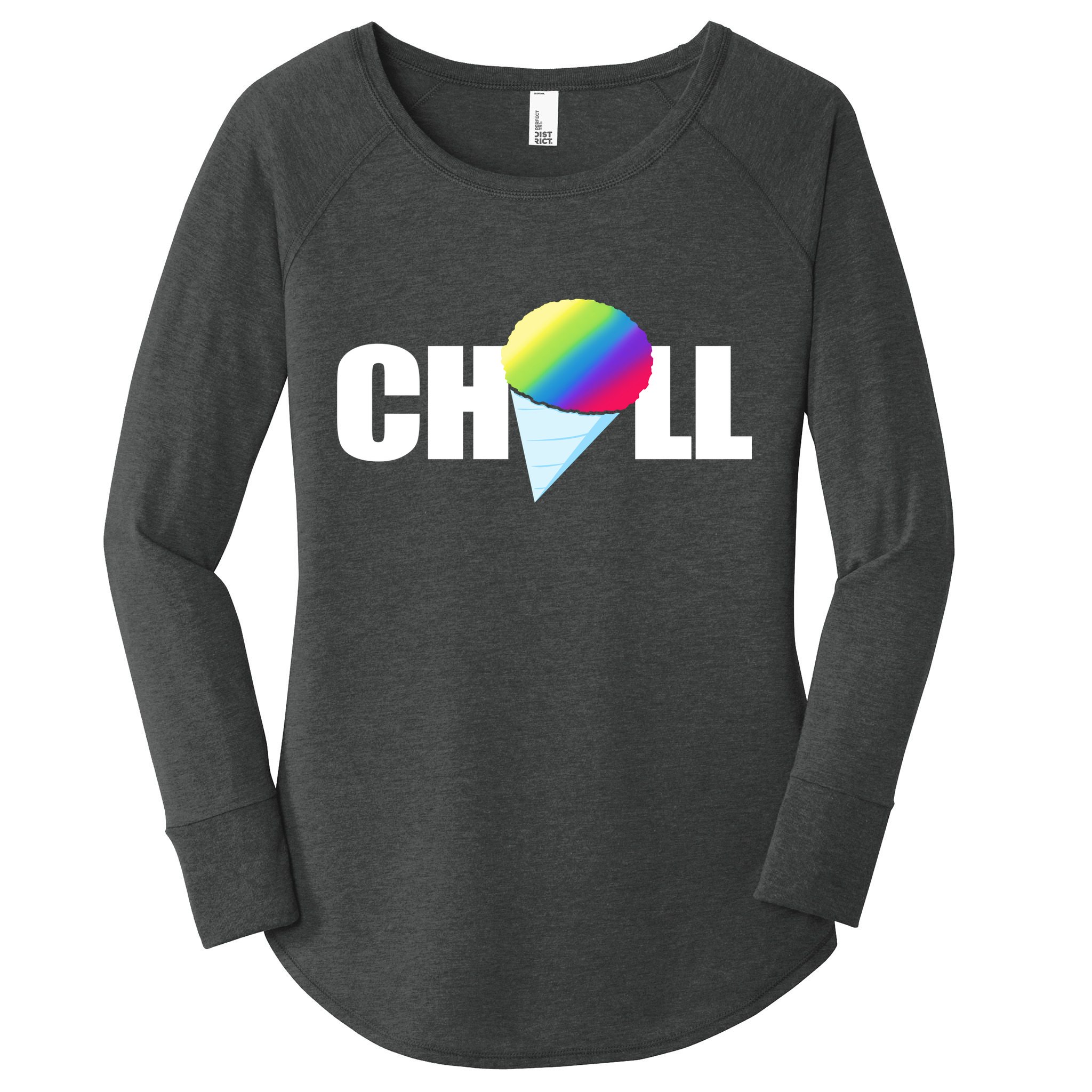 Chill Snowcone Retro Women's Perfect Tri Tunic Long Sleeve Shirt