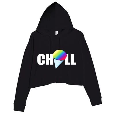 Chill Snowcone Retro Crop Fleece Hoodie