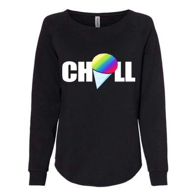 Chill Snowcone Retro Womens California Wash Sweatshirt