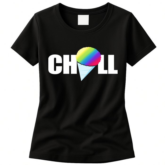Chill Snowcone Retro Womens T-Shirt