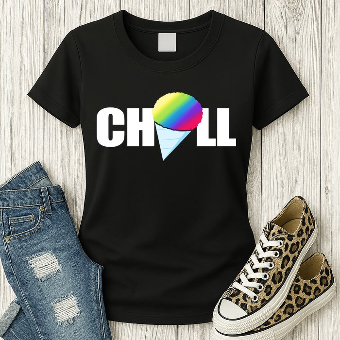 Chill Snowcone Retro Womens T-Shirt