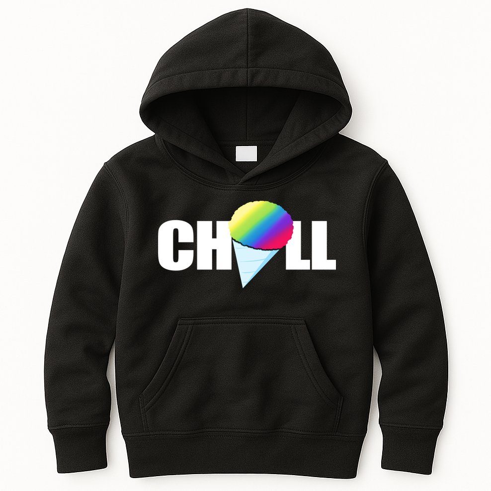Chill Snowcone Retro Kids Hoodie