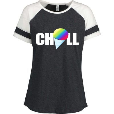 Chill Snowcone Retro Enza Ladies Jersey Colorblock Tee