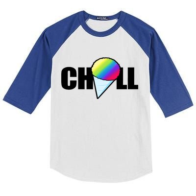 Chill Snowcone Retro Kids Colorblock Raglan Jersey