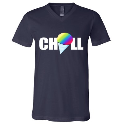 Chill Snowcone Retro V-Neck T-Shirt