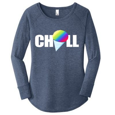 Chill Snowcone Retro Women's Perfect Tri Tunic Long Sleeve Shirt