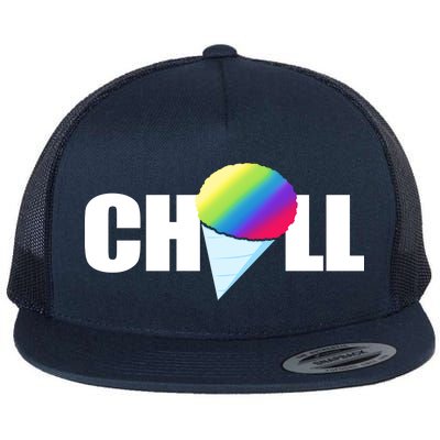 Chill Snowcone Retro Flat Bill Trucker Hat