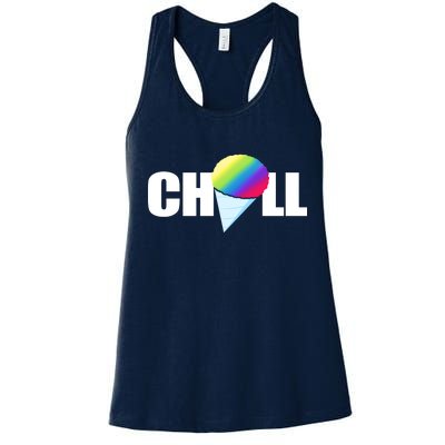 Chill Snowcone Retro Women's Racerback Tank