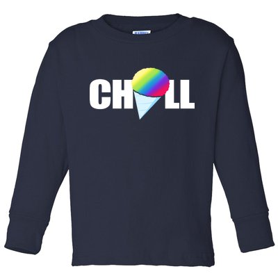 Chill Snowcone Retro Toddler Long Sleeve Shirt