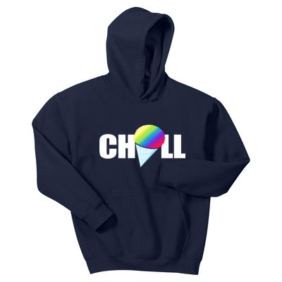 Chill Snowcone Retro Kids Hoodie