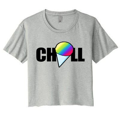 Chill Snowcone Retro Women's Crop Top Tee