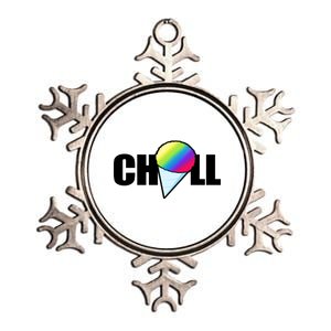 Chill Snowcone Retro Metallic Star Ornament