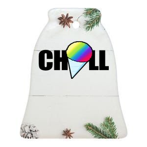 Chill Snowcone Retro Ceramic Bell Ornament